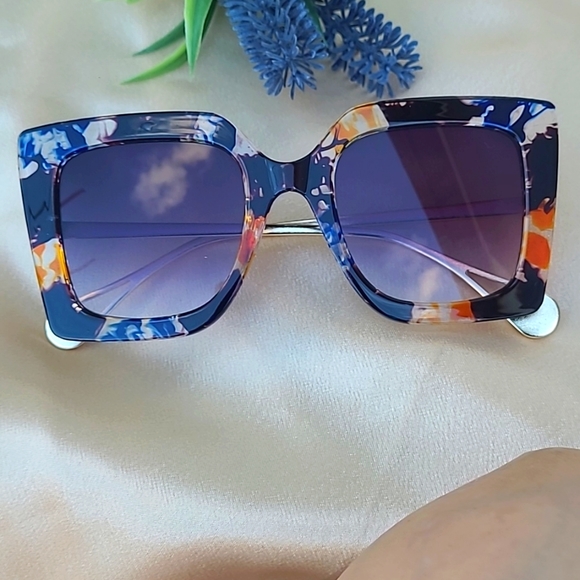 Squares Sunglasses Retro Fashion Designer Gradient Ocultos de Sol - Picture 14 of 14